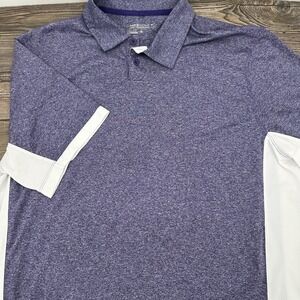 Nike Golf Tour Performance Polo Shirt Men's‎ XL Purple & White Short Sleeve